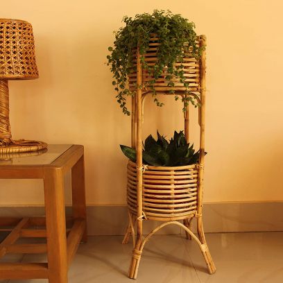 wooden plant stand